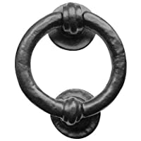 Frelan Hardware Iron Black Antique Ring Door Knocker 102Mm by Frelan Hardware